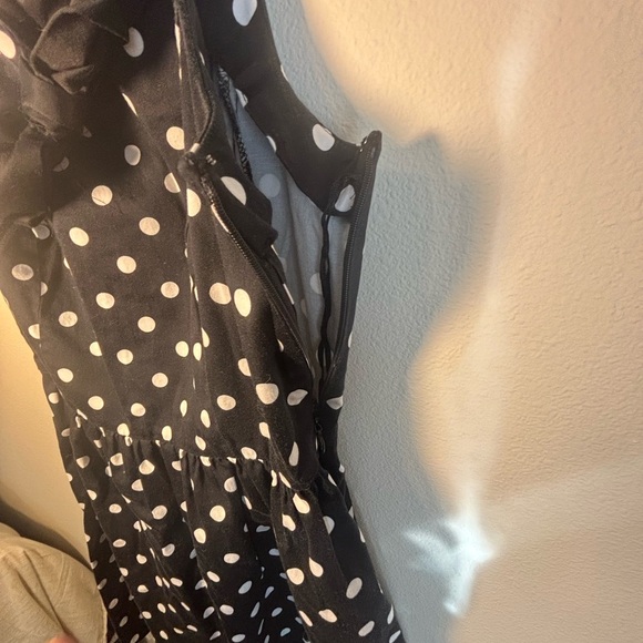Black Polka Dot LC Lauren Conrad Dress size 10 - Picture 4 of 8